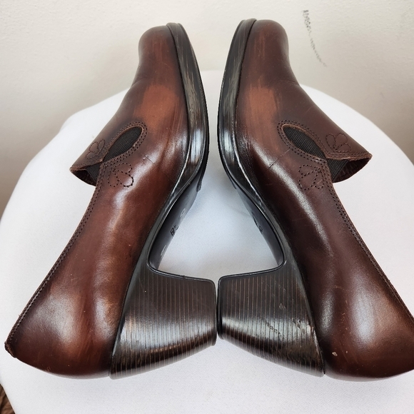 Dansko Brown  Leather Beth Slip On Pumps, Size AEU 41 US 10.5 Mary Jane - Picture 4 of 8